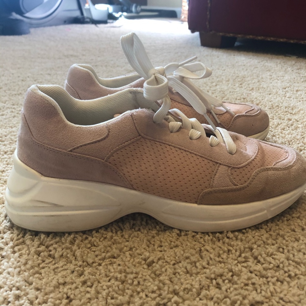 Baby pink shoes